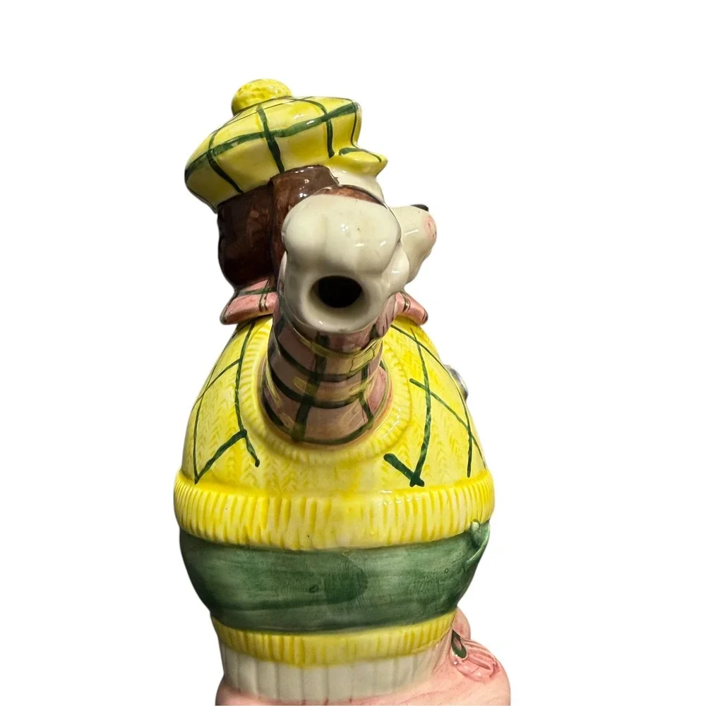 Omnibus OCI 1993 Golfer Dog Ceramic Teapot Hand Painted 17 oz Vintage